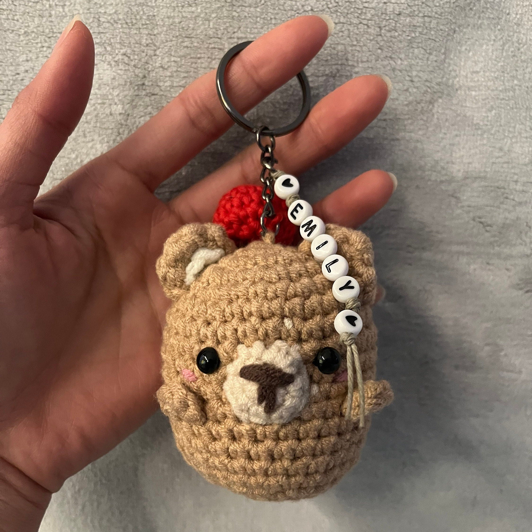 Crochet animal best sale keychain