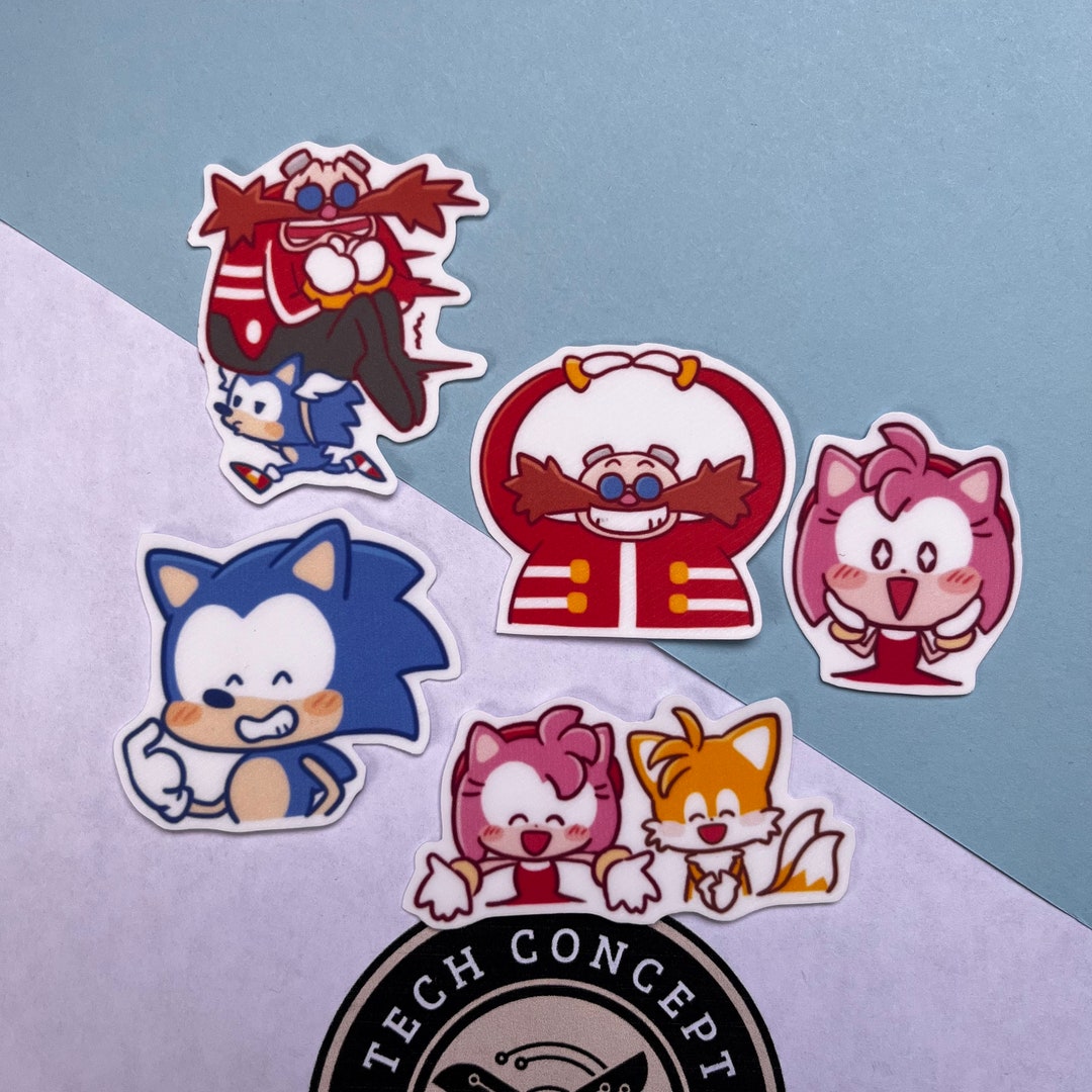 Sonic the Hedgehog Sticker Pack Kids, Blue Hedgehog Skateboard Stickers ...