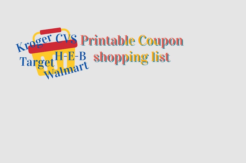 CVS Printable Coupon Tracker Shopping List- - Etsy