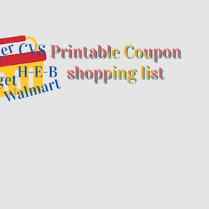 KROGER-Printable Coupon Tracker Shopping List-