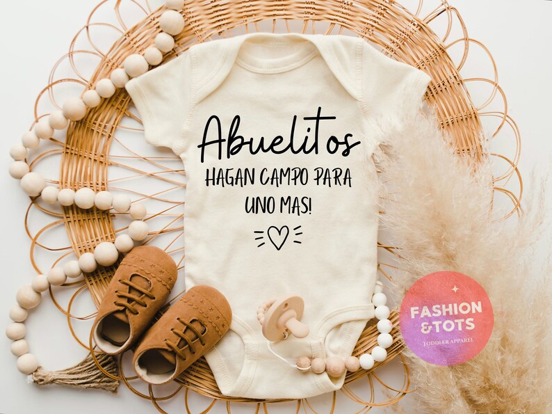 Abuelitos Bodysuit Announcement, Baby Shower Gift, Spanish Pregnancy