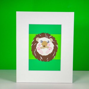 Original Hedgehog Hand-cut Paper Illustration
