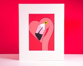 Limited Release: February Flamingo Paper Illustration #5