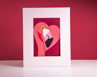 Limited Release: February Flamingo Paper Illustration #6