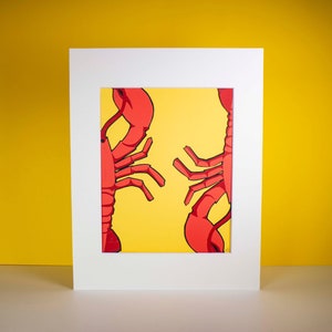 Original Lobster Hand-cut Paper Illustration