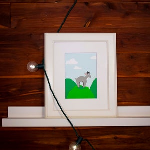 Original Goat Hand-cut Paper Illustration image 5