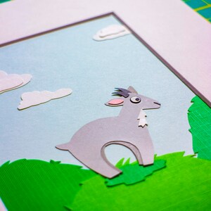 Original Goat Hand-cut Paper Illustration image 4