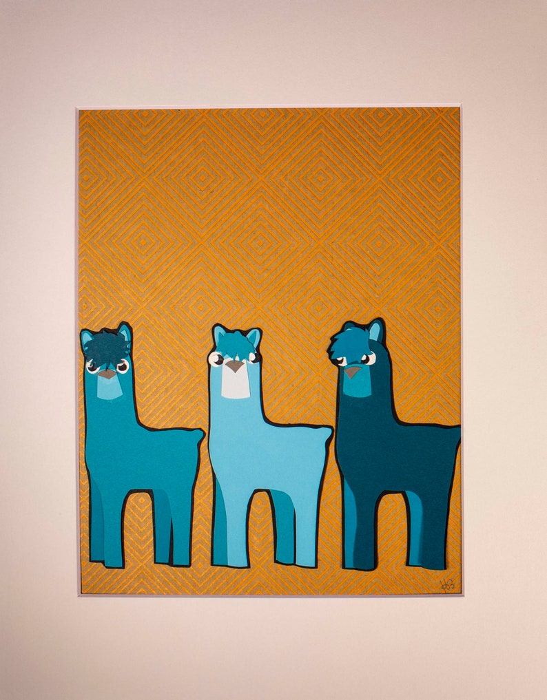 Original Alpaca Hand-cut Illustration image 4