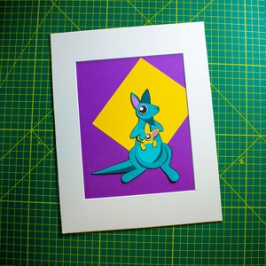 Original Kangaroo Hand-cut Paper Illustration image 4