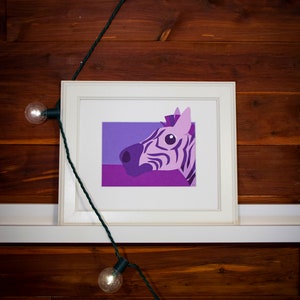 Original Zebra Hand-Cut Paper Illustration image 5