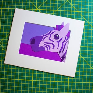 Original Zebra Hand-Cut Paper Illustration image 4