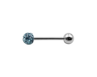 Barbell with 5 mm Glitter Epoxy Resin Sphere