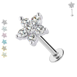 Flower Labret Piercing
