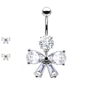 Bow Knot Belly Button Piercing