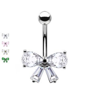 Bow Knot Belly Button Piercing