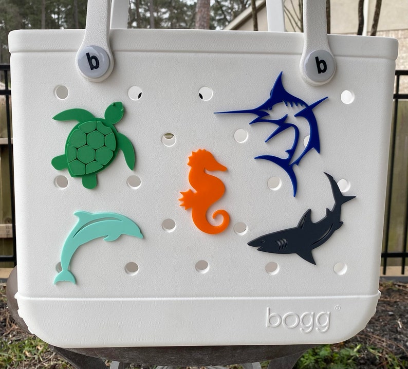 Bogg Bag Sea Animal Charms, Bogg Bag Accessories, Bogg Bag Tags, Bogg Bag Buttons, Pool Bag Charms, Beach Bag Charms 