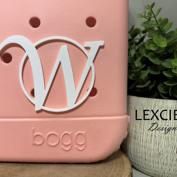 Bogg Bag Script Monograms, Bogg Bag Charms, Bogg Bag Tags, Bogg Bag Accessories, Bogg Bag Buttons, Pool Bag Charms