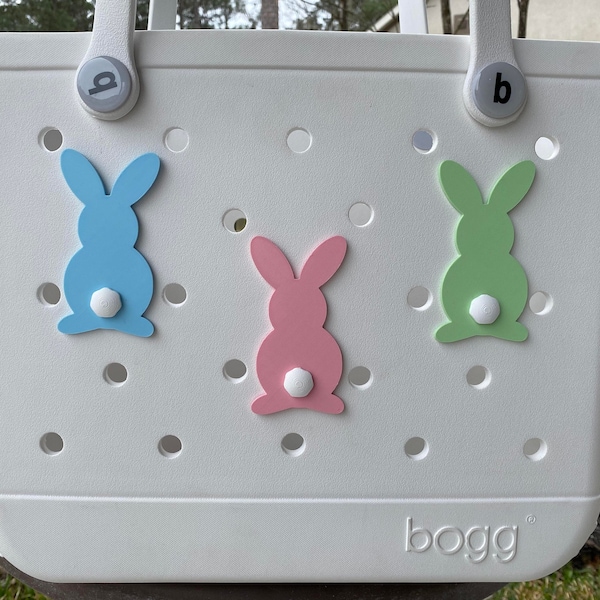 Bogg Bag Bunny Charm, Bogg Bag Easter Charms, Bogg Bag Accessories, Bogg Bag Tags, Bogg Bag Buttons