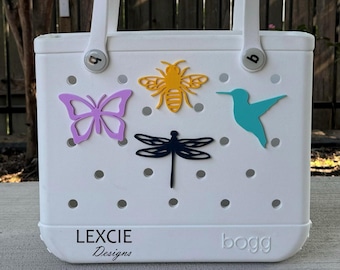 Bogg Bag Dragonfly, Butterfly, Hummingbird and Bee Charms, Bogg Bag Accessories, Bogg Bag Tags, Bogg Bag Buttons, Pool Bag Charms