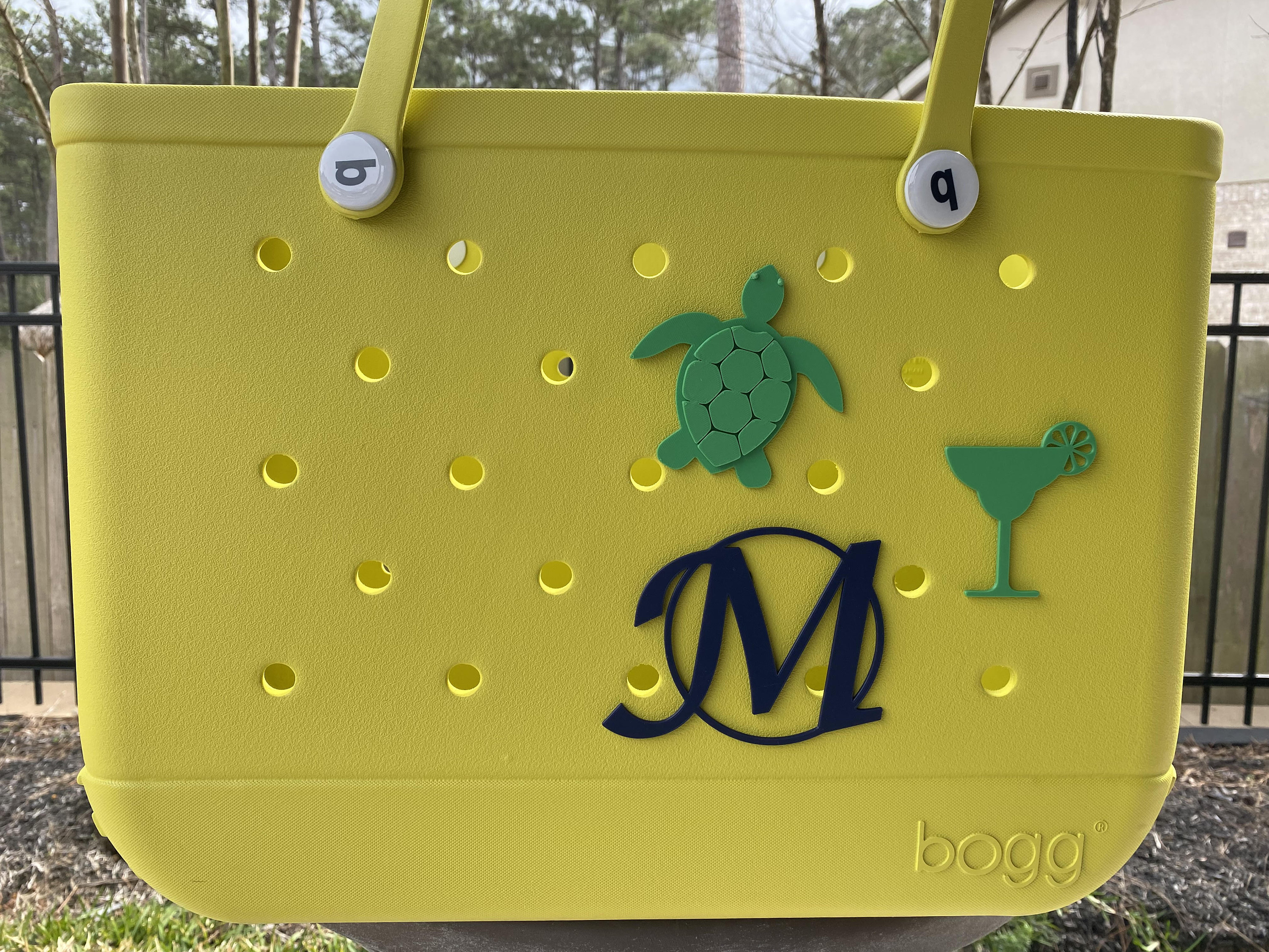 LexcieDesigns Bogg Bag Script Monograms