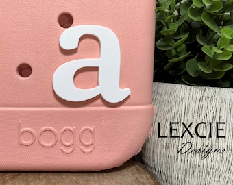 Breloques Lettre Pour Sac Bogg - Alphabet Décoratif Rose, Accessoire Personnalisation