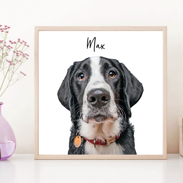 Custom Oil Pet Portrait • Pet Loss & Pet Memorial Gift • Animal Oil Portraits • Pet Parent Home Decor • Fur Baby Wall Signs