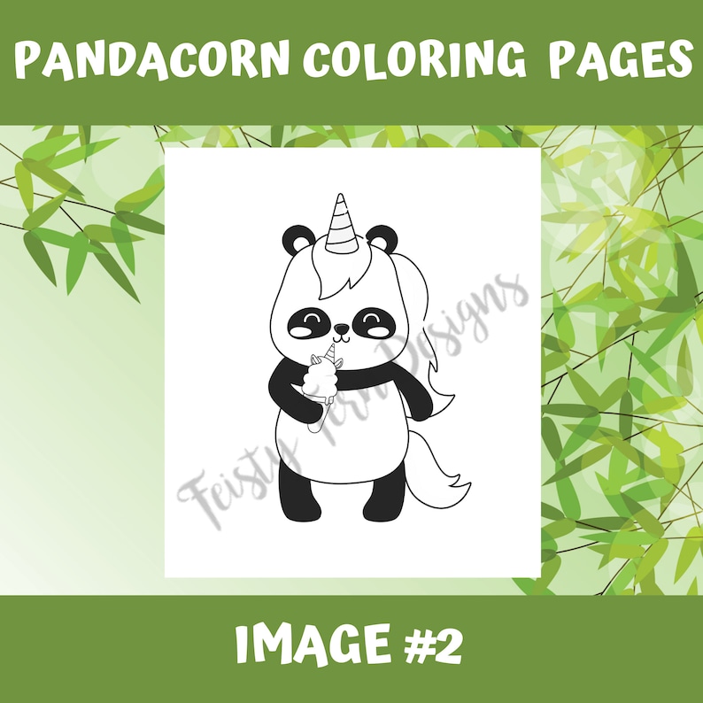 Pandacorn Coloring Sheet Bundle - 5 Sheets - Etsy