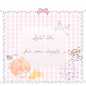 Carta digital personalizada de personagem de anime de sua escolha, anime, mangá, personalizado
