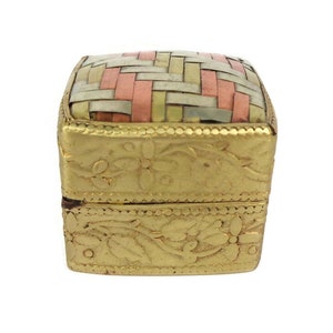 Vintage Brass Pill Box