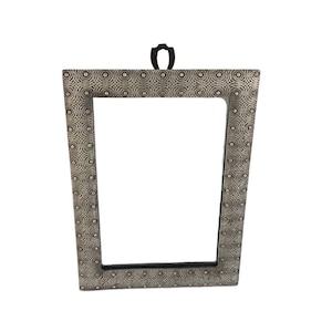 Antique Wall Mirror, Vintage Pewter Wall Mirror
