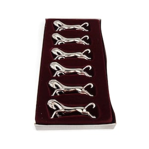 Silber überzogene Messerablage, französischer Esstisch, Hochzeitstischdeko, Vintage Messerablage, Pferde Messerablage