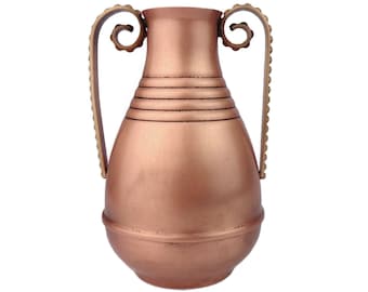 Antique Copper Amphora, Vintage Copper Vase, Copper Amphora Vase