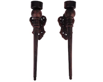 Antique Wall Candle Holders Set, Wall Candle Holders, Old Wall Candlesticks, Candle Sconces