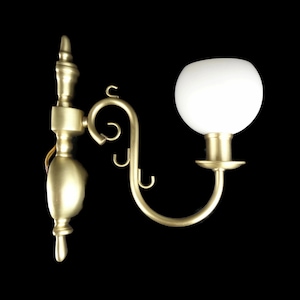 Antique Brass Sconce, Wall Brass Sconce, Brass Wall Lamp