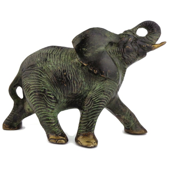 Antique Bronze Elephant Figurine, Vintage Elephant Statue, Elephant Bronze Sculpture