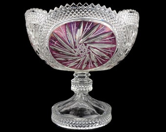 Bol ancien en cristal, bol vintage en cristal à motif étoile