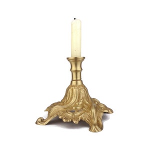 Antique Candle Holder, Brass Candle Holder, Vintage Brass Candlestick