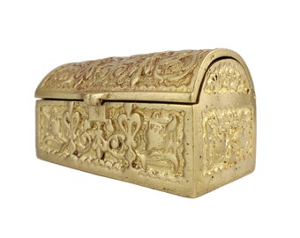 Antique Brass Jewelry Box