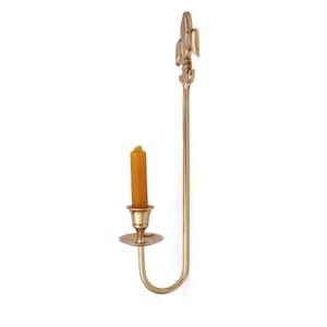 Antique Candle Holder, Brass Wall Candle Holder, Vintage Brass Candlestick