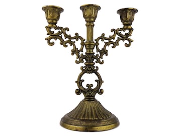 Candelabro antiguo, candelabro vintage 3 velas