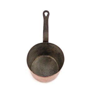 Copper Saucepan With Iron Handle, Copper Cooking Pan, Copper Cookware Pan, Copper Frying Pan,