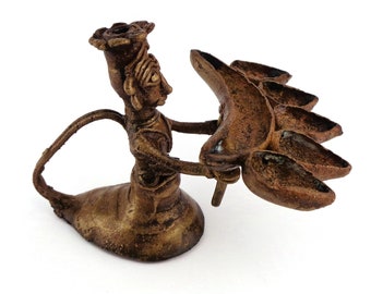 ブロンズオイルランプ、古代ギリシャのオイルランプの複製、クリスマス