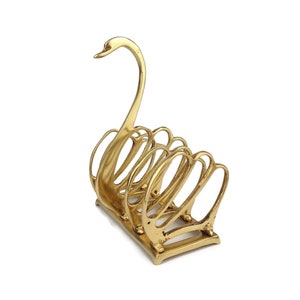 Antiker Messing Serviettenhalter, Schwan Serviettenhalter