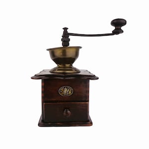 Antique Wooden Coffee Mill, 20th Century Wooden Coffee Grinder