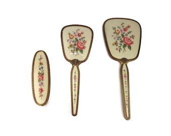 Vintage Travel Set, Regent of London Vanity Set, Makeup Tools Set, Vintage Clothes Set, Hand Mirror, Coat Brushes