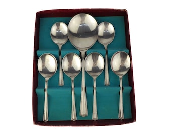 古い銀メッキのサービングスプーンのセット - Etsy 日本