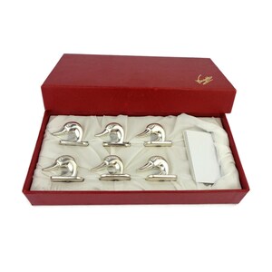 Juego de portanúmeros de mesa vintage con caja original, decoración de mesa italiana, portanúmeros de mesa con forma de pato