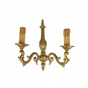 Antique Brass Sconce, Wall Brass Sconce, Brass Wall Lamp