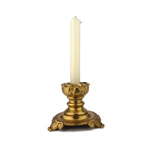 Antique Candle Holder, Brass Candle Holder, Vintage Brass Candlestick