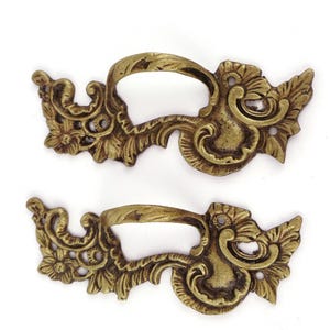 Antique Drawer Handles, Brass Cabinet Door Handle, Cast Brass Knob, Brass Drawer Pulls, Victorian Drawer Handles